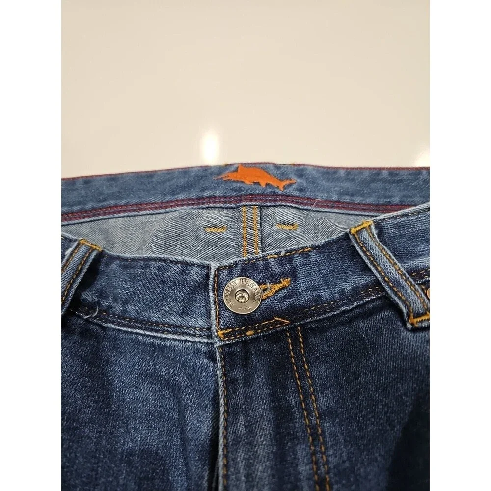 Tommy Bahama Straight Leg Jeans 36X32 Blue Denim Pants Stretch 92% Cotton Soft - Picture 3 of 10